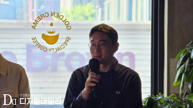 4월25일 스마일게이트 '카오스 제로 나이트메어' 오프라인 행사 '나이트메어 가든 티파티' 현장. 김주형 스마일게이트 사업실장. [사진=이학범기자]