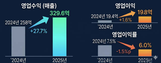 오토데스크코리아 2025년 실적 그래프. [사진=제미나이 나노바나나2 생성 이미지]