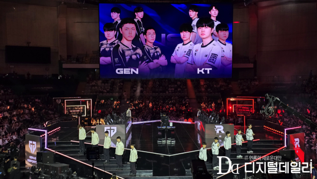 6월13일 강원 원주시 원주DB프로미아레나에서 열린 '로드 투 MSI' 4라운드 젠지e스포츠와 kt롤스터 경기 현장. [사진=이학범기자]