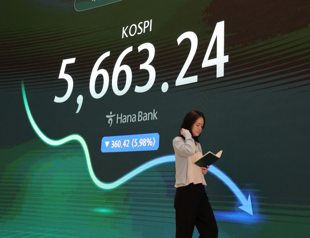 코스피, 5600대로 추락…이달 들어 시총 2000조 증발