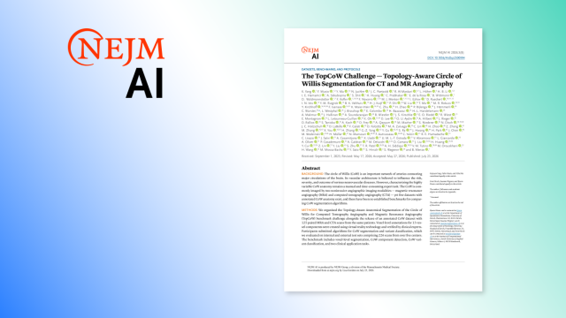 의료 AI 전문 국제학술지 ‘NEJM AI’ 등재 논문. [사진=딥노이드]