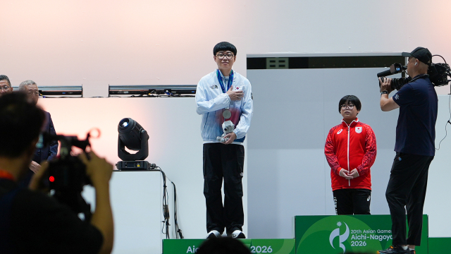 지난 9월26일(현지시각) 2026 아이치·나고야 아시아게임 '뿌요뿌요 챔피언스' 결승전.대한민국 국가대표 강동신.[사진=한국e스포츠협회]