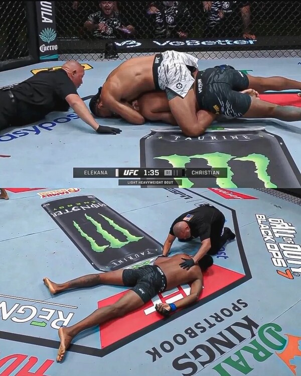 UFC 충격 오심! 20번 탭했는데 심판은 무시…실신 사태 "안경 필요해 보인다" 팬들 분노