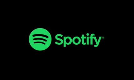 The photo of the logo of the largest music streaming platform, Spotify. 