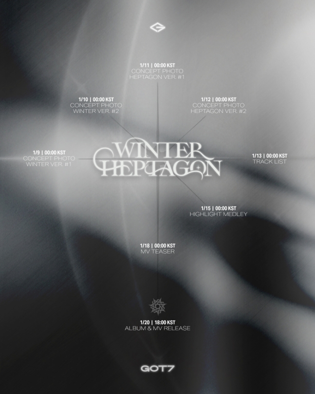 갓세븐20일 미니 앨범 ‘WINTER HEPTAGON’ 컴백소식!