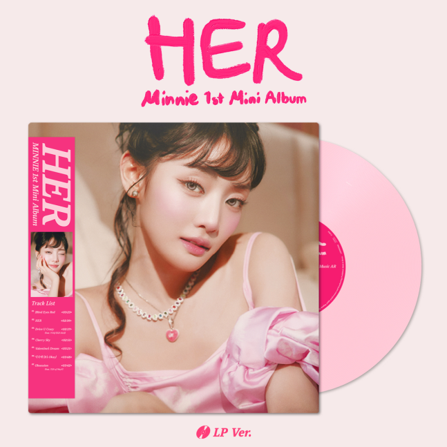 Article thumbnail for (G)I-DLE's Minnie's Solo Album 'HER' LP Version Gets a Surprise Re-release!