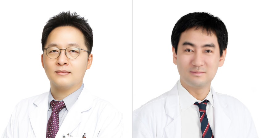 경희대병원 비뇨의학과 이정우 교수(사진 왼쪽)·경희대병원 방사선종양학과 김영경 교수