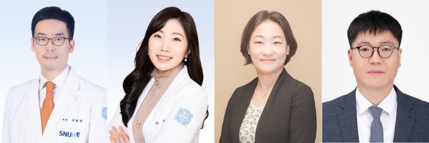 사진 왼쪽부터 분당서울대병원 외과 서윤석·강소현 교수, 서울의대 예방의학교실 신애선 교수, 계명의대 예방의학교실 우형택 교수