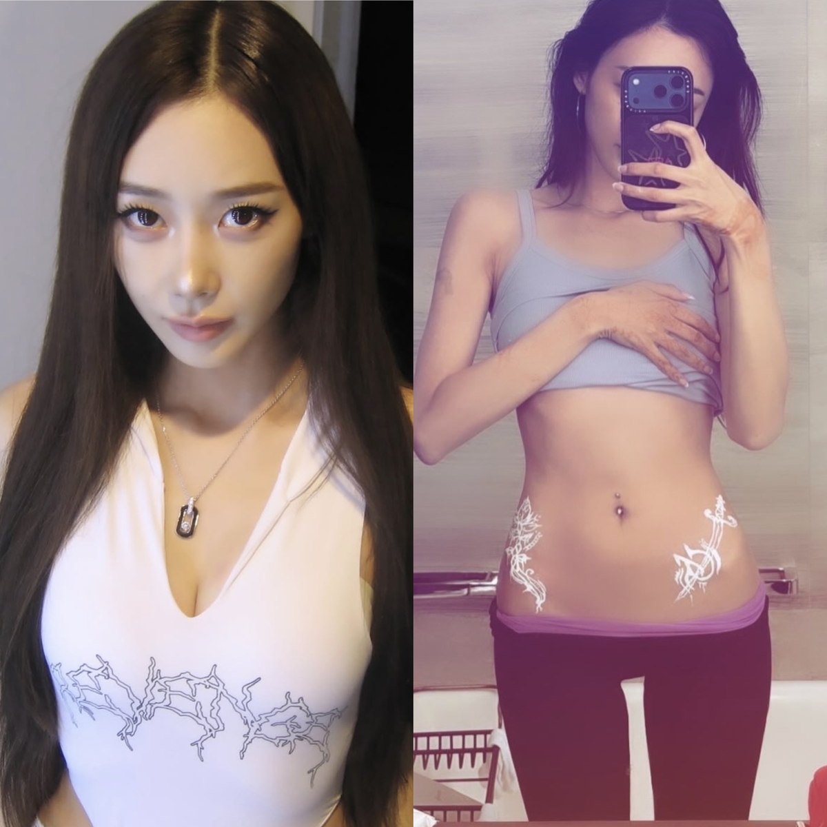 <b>에스파 지젤</b>, 골반 깊게 헤나 새겼다…‘핫걸’ <b>로우라이즈</b> 패션