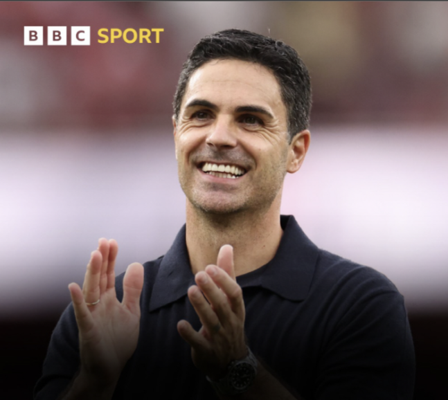 미켈 아르테타 아스널 감독. BBC SPORT
