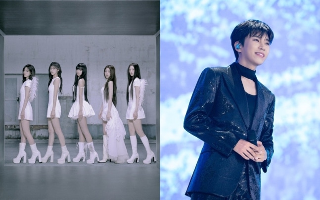 Melon Music Awards TOP 10投票を報じる記事に掲載されたRESCENEとイム・ヨンウンの写真