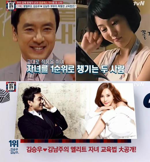 ‘명단공개’ 김승우-김남주 부부, 톱클래스 <b>자녀</b>를 둔 스타 1위 등극
