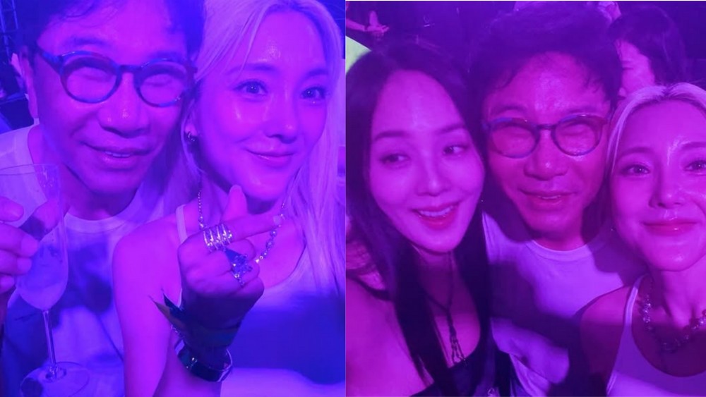 'SM 떠난' <b>이수만</b>, 한국 '파티'서 포착…<b>바다</b>+유진과 함께 있었네 [RE:스...