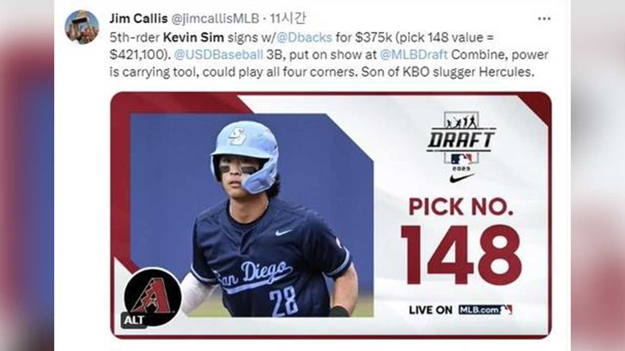 '<b>심정수</b> 둘째 <b>아들</b>' <b>케빈</b> 심, MLB 시범경기 깜짝 데뷔‥1안타 2타점