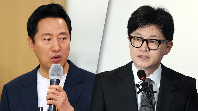 <b>한동훈</b>, <b>오세훈</b>에 반박 "건설적 <b>의견</b> 제시가 잘못된 처신인가"