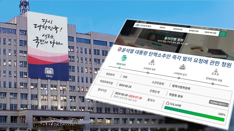 '윤 대통령 <b>탄핵</b>' 국회 <b>청원 80만</b> 돌파‥야 "국민들 분노 드러나"