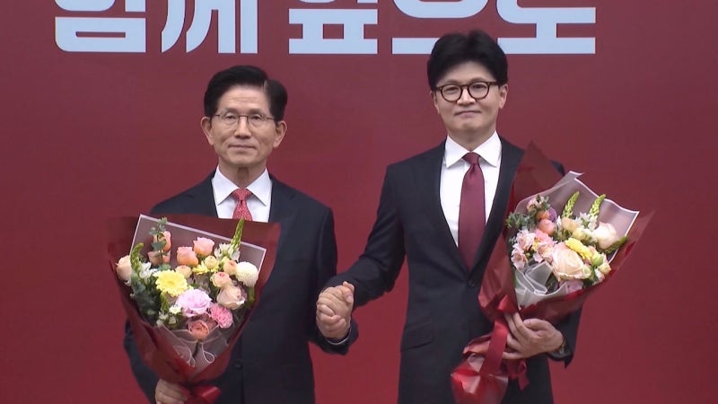 국민의힘 <b>김문수</b>·<b>한동훈</b> 최종 <b>경선</b> 진출‥'반탄' '찬탄' 대결