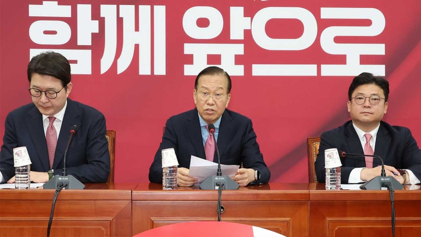 대선후보 교체에 대한 입장 밝히는 권영세 비대위원장