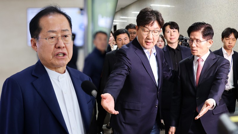 <b>권성동</b> "<b>홍준표</b>, 보수 일으켜 세운 영웅‥<b>김문수</b>와 함께해달라"