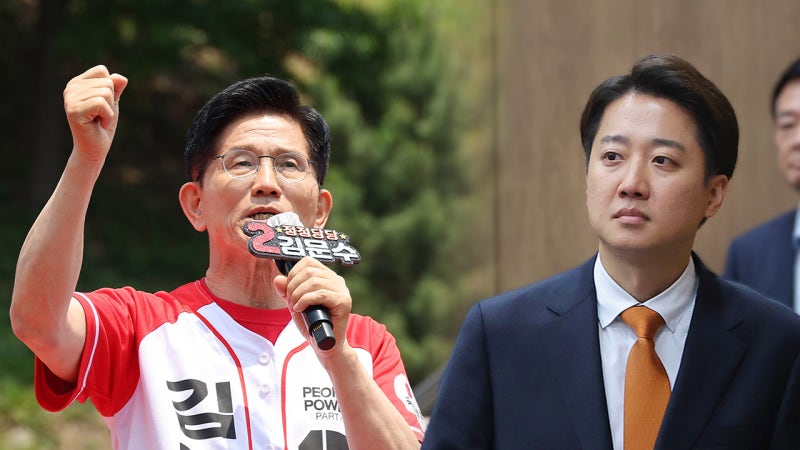 <b>김문수</b>, 이준석 향해 "원래 한뿌리였으니 단일화 계속 노력"