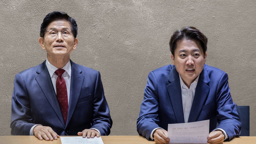 김문수 후보와 이준석 후보 [자료사진]
