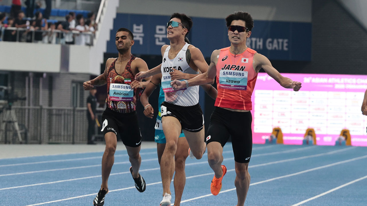 <b>이재웅</b>, 아시아<b>육상</b> 남자 1,500ｍ 2위‥이번 대회 한국 첫 <b>메달</b>
