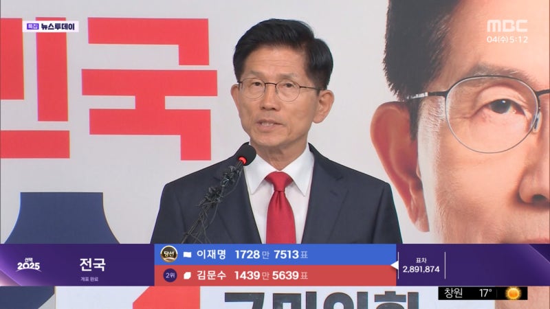 <b>김문수</b> "결과 <b>겸허히</b> 받아들여" 승복 선언