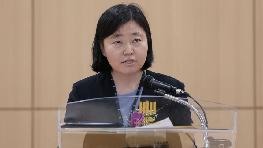 취임사 하는 임은정 신임 동부지검장