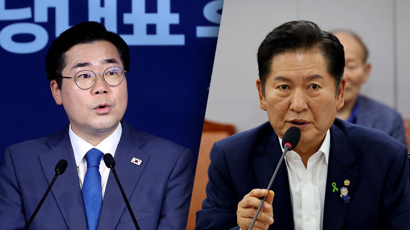 민주당, <b>정청래</b>·<b>박찬대</b> 당대표 후보 등록‥'명심 경쟁' 맞<b>대결</b>