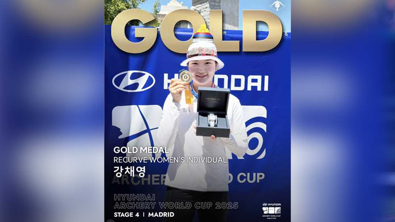 <b>양궁</b> <b>강채영</b>, <b>월드컵</b> 4차 개인전 <b>우승</b>‥단체전도 석권하며 2관왕