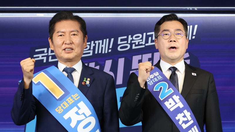 민주당 당대표 경선에서 <b>정청래</b> 또 <b>압승</b>‥25%p 차이