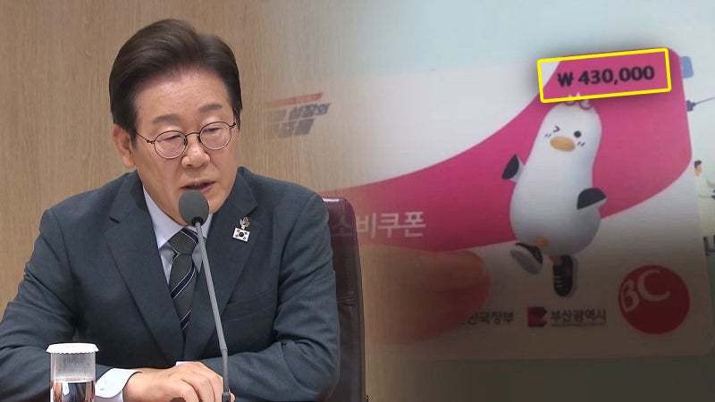 이 대통령, <b>소비 쿠폰</b>별 '색깔 구분'에 "<b>인권 감수성</b> 부족" 질타