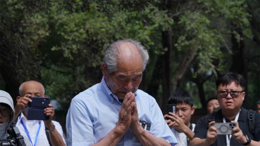 작년 8월 중국 하얼빈을 방문한 시미즈 히데오 씨