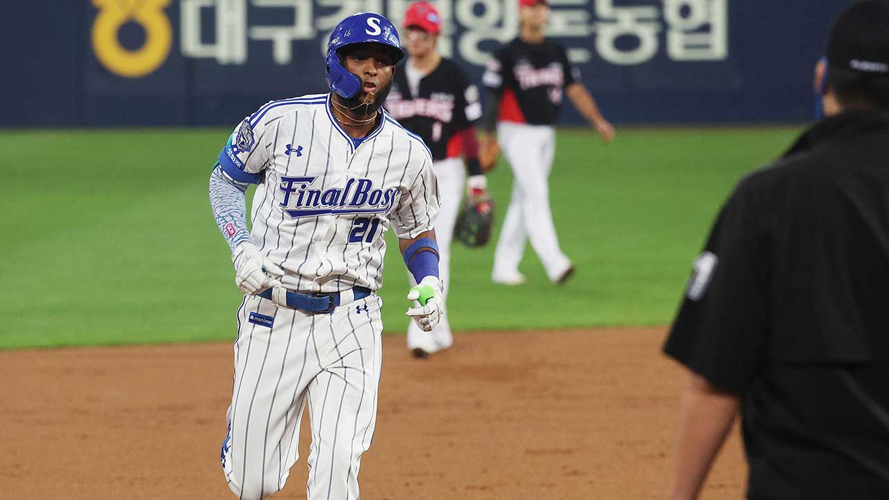 '50홈런 달성' 삼성 <b>디아즈</b>, KBO리그 9·10월 <b>월간 MVP</b> 선정