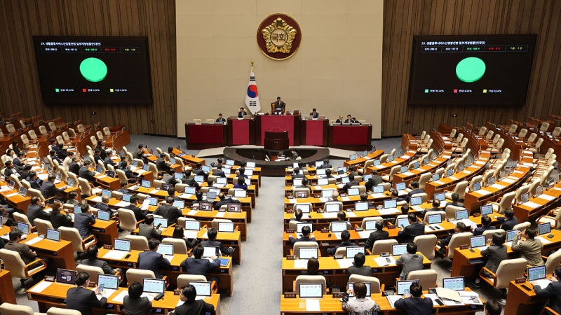 국회 본회의 <b>법안</b> 54건 의결‥ 국힘 퇴장 속 '항공보안법' 부결