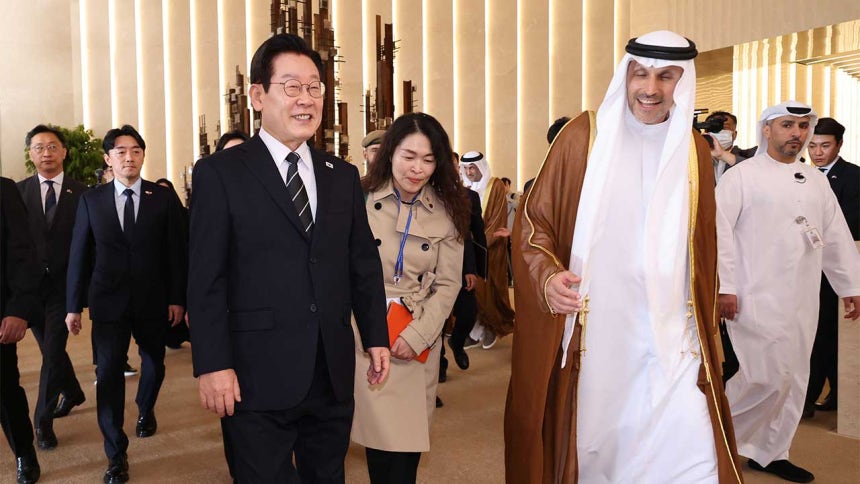 아랍에미리트(UAE) 도착한 이재명 대통령