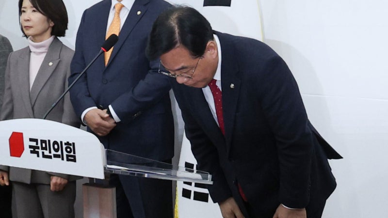 송언석 "비상<b>계엄</b> 막지 못해 무거운 책임 통감‥진심으로 <b>사과</b>"