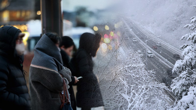 밤사이 중부지방 많은 눈‥이 시각 광화문
