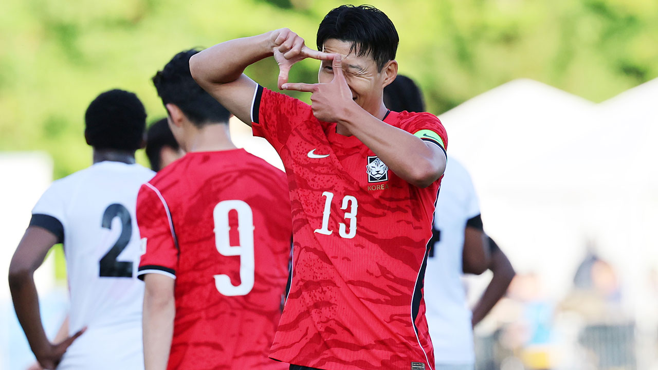 홍명보호, 트리니다드토바고에 5-0 대승‥'손흥민·<b>조규성 멀티골</b>'