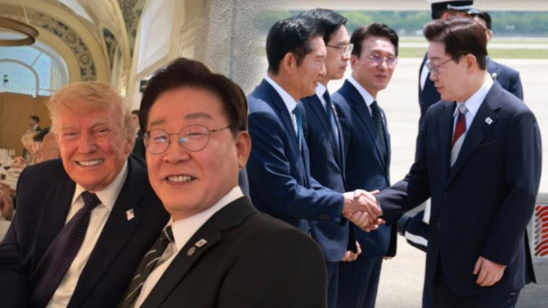 "트럼프와 골프 약속, 단단한 한미"‥조금 전 <b>귀국</b>