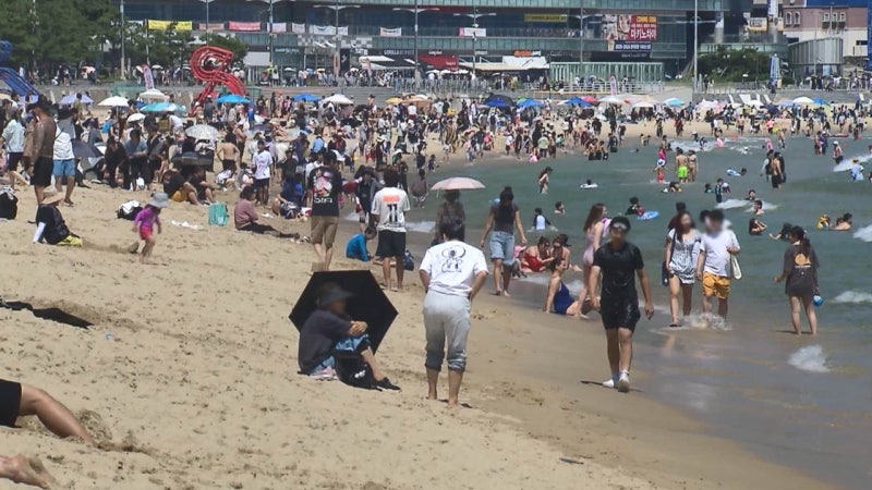 해수욕장 개장에 피서객 몰려‥내일부터 전국에 장맛비