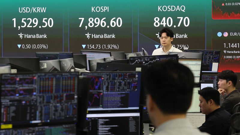 삼성전자 역대 최대 실적에도 코스피 급락 7,500대까지 밀려‥매도 사이드카도