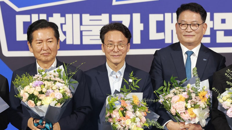<b>민주당 당대표</b> 선거, 김민석·정청래·송영길 3파전 압축
