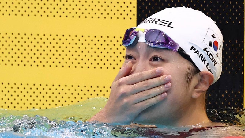 [아시안게임] <b>박시은</b>, <b>수영</b> 여자 평영 200m 은메달‥한국신기록 작성