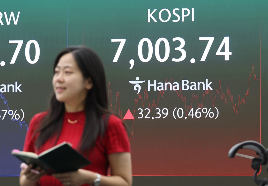 코스피가 상승하며 5거래일 만에 7,<a href=
