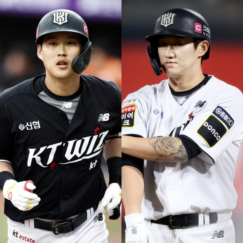 '또 부상이라니' 최하위 <b>KT</b>, <b>배정대</b>·<b>김민혁</b> 부상 말소…2~6주간 재활