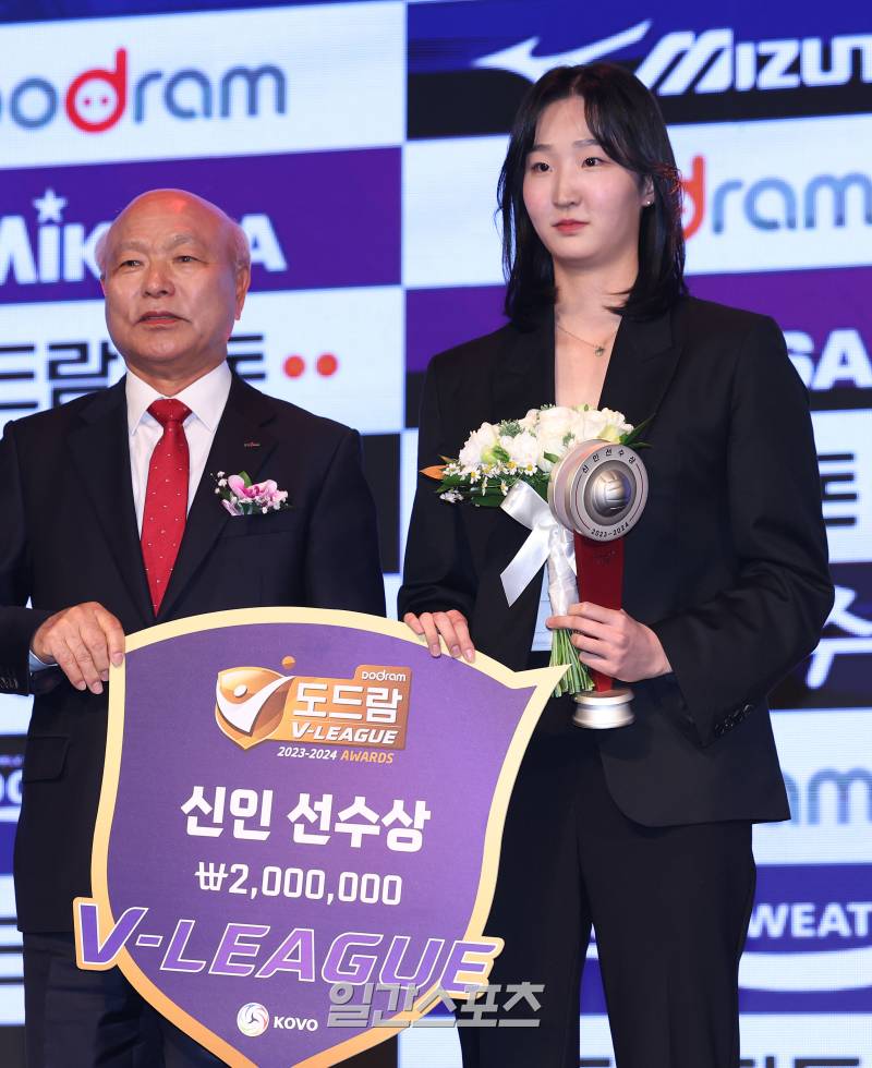 [IS 인터뷰] '압도적 <b>신인</b>왕' <b>김세빈</b> "올 시즌 점수는 50점...정민 언니 블로...