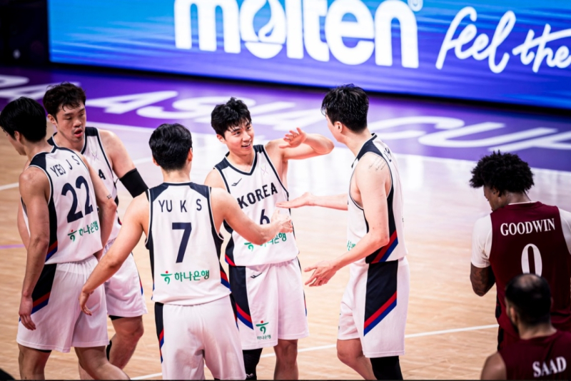 한국 농구, <b>아시아컵</b> 2차전서 카타르 제압...여준석 22점 6리바운드