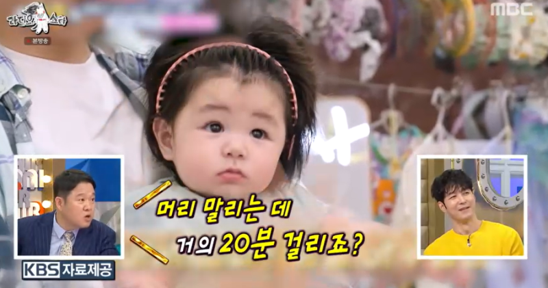 [TVis] <b>심형탁</b> “‘숱 부자’ 子<b>하루</b> 머리 말리는 데 10분 걸려” (라스...