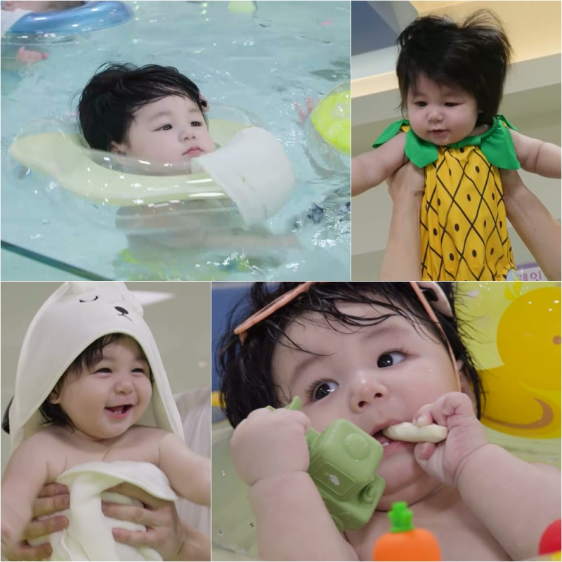 ‘슈돌’ <b>심형탁</b> 子 <b>하루</b>, 첫 <b>수영</b> 맞아?... 방향 전환까지 완벽
